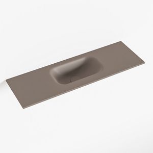 Mondiaz eden smoke solid surface inleg wastafel voor toiletmeubel 70 cm. Positie wasbak midden