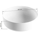 Mondiaz Coss Waskom - 36x36x13cm - rond - opbouw - Solid surface - Army M49901ArmyArmy