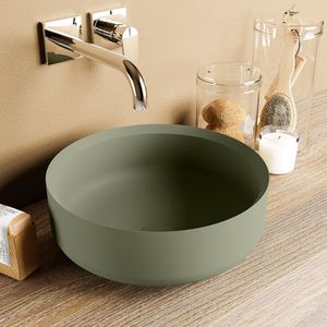 Mondiaz coss waskom solid surface 36 cm kleur army /army