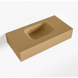 Mondiaz LEX Fontein - 60x30x12cm - wasbak midden - zonder kraangaten - solid surface - Oro F52107Oro