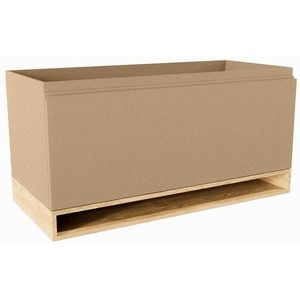 Mondiaz FLOTT wastafelonderkast - 100x45x50cm - 1 lade - uitsparing midden - softclose - Oro M41102Oro