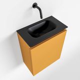 Mondiaz Ture 40cm toiletmeubel ocher met wastafel urban midden geen kraangat