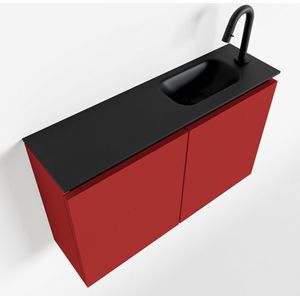 Mondiaz ture 80 cm toiletmeubel fire. Eden wastafel urban rechts 1 kraangat