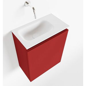 Mondiaz ture 40 cm toiletmeubel fire. Eden wastafel talc links geen kraangat
