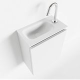 MONDIAZ TURE 40cm toiletmeubel talc. EDEN wastafel talc links 1 kraangat