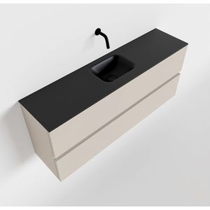 MONDIAZ ADA 120cm toiletmeubel linen. LEX wastafel urban midden zonder kraangat