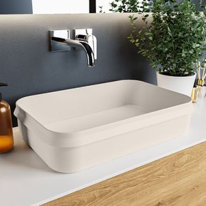 Mondiaz arvo waskom solid surface 55 cm kleur linen /linen