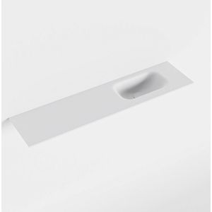 Mondiaz eden talc solid surface inleg wastafel voor toiletmeubel 90 cm. Positie wasbak rechts