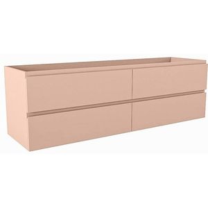 Mondiaz HAY wastafelonderkast - 160x45x50cm - 4 lades - uitsparing midden - softclose - Rosee M45166Rosee