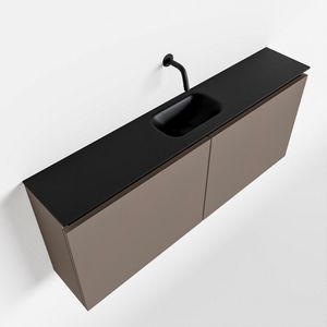 Mondiaz ture 120 cm toiletmeubel smoke. Eden wastafel urban midden geen kraangat