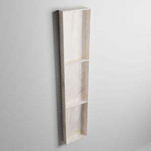 Mondiaz easy nis 149,5x29,5 cm in solid surface kleur ostra. 3 vakken geschikt voor in- of opbouw