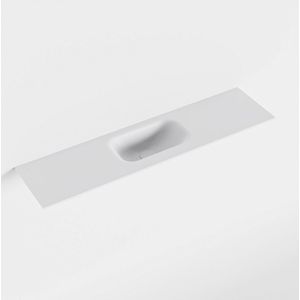 Mondiaz eden talc solid surface inleg wastafel voor toiletmeubel 90 cm. Positie wasbak midden