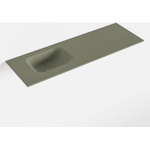 Mondiaz lex army solid surface inleg wastafel voor toiletmeubel 90 cm. Positie wasbak links
