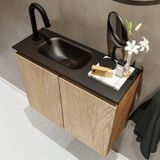 Mondiaz ture 60 cm toiletmeubel washed oak. Eden wastafel urban links 1 kraangat