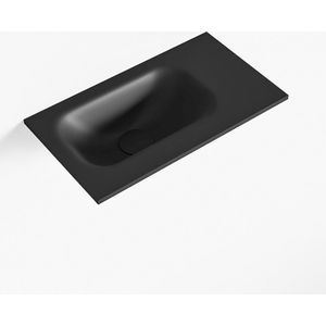 Mondiaz eden urban solid surface inleg wastafel voor toiletmeubel 40 cm. Positie wasbak links