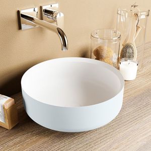 Mondiaz coss waskom solid surface 36 cm kleur clay /talc