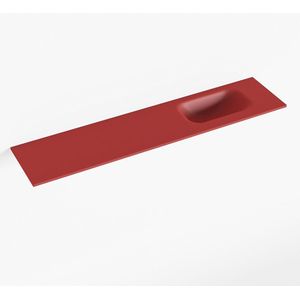Mondiaz eden fire solid surface inleg wastafel voor toiletmeubel 100 cm. Positie wasbak rechts