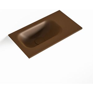 MONDIAZ EDEN Rust solid surface inleg wastafel voor toiletmeubel 40cm. Positie wasbak links