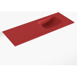 Mondiaz lex fire solid surface inleg wastafel voor toiletmeubel 80 cm. Positie wasbak rechts