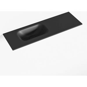 Mondiaz eden urban solid surface inleg wastafel voor toiletmeubel 70 cm. Positie wasbak links