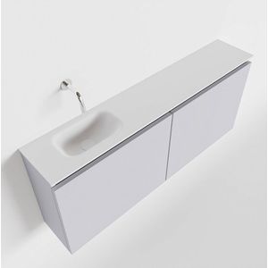 MONDIAZ TURE 120cm toiletmeubel cale. EDEN wastafel talc links geen kraangat
