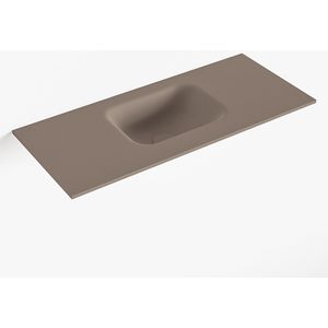 Mondiaz lex smoke solid surface inleg wastafel voor toiletmeubel 70 cm. Positie wasbak midden