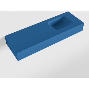 MONDIAZ LEX Jeans vrijhangende solid surface wastafel 90cm. Positie wasbak rechts