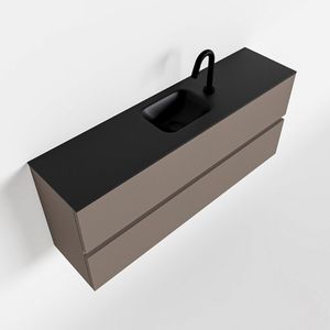 Mondiaz ada 120 cm toiletmeubel smoke. Lex wastafel urban midden 1 kraangat