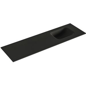MONDIAZ LEX Urban solid surface inleg wastafel voor toiletmeubel 100cm. Positie wasbak rechts