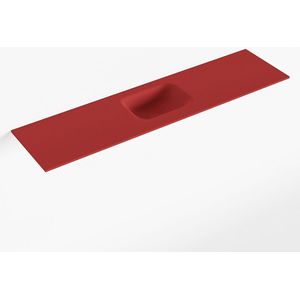 MONDIAZ LEX Fire solid surface inleg wastafel voor toiletmeubel 120cm. Positie wasbak midden