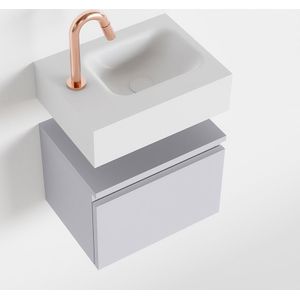 Mondiaz andor 40 cm toiletmeubel cale. Lex 40 cm wastafel talc rechts 1 kraangat