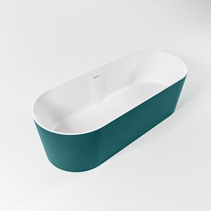 Mondiaz Noble vrijstaand bad solid surface 180x75cm kleur Smag met Talc