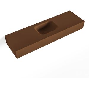 Mondiaz lex rust vrijhangende solid surface wastafel 100 cm. Positie wasbak midden