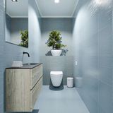 Mondiaz Ada 80cm toiletmeubel light brown grey met wastafel urban rechts zonder kraangat