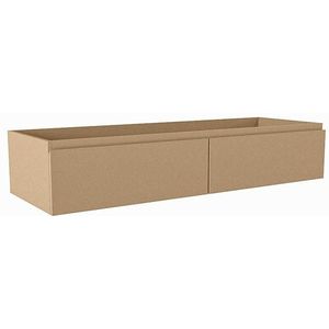 Mondiaz FOGE wastafelonderkast - 130x45x25cm - 2 lades - uitsparing rechts - softclose - Oro M44185Oro