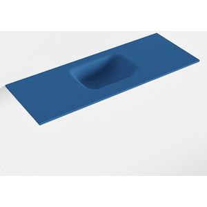 MONDIAZ LEX Jeans solid surface inleg wastafel voor toiletmeubel 80cm. Positie wasbak midden