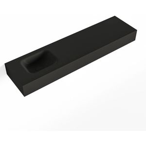 Mondiaz lex urban vrijhangende solid surface wastafel 120 cm. Positie wasbak links