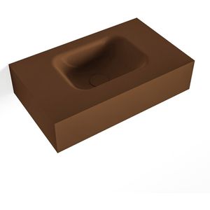 MONDIAZ LEX Rust vrijhangende solid surface wastafel 50cm. Positie wasbak midden
