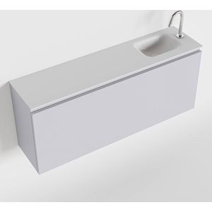MONDIAZ OLAN 120cm toiletmeubel cale. LEX wastafel talc rechts 1 kraangat
