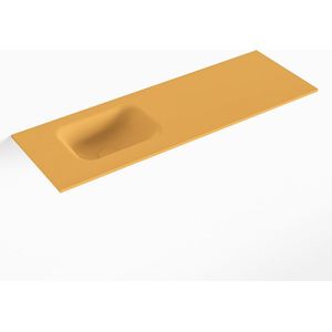 Mondiaz lex ocher solid surface inleg wastafel voor toiletmeubel 90 cm. Positie wasbak links