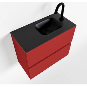 MONDIAZ ADA 60cm toiletmeubel fire. LEX wastafel urban rechts 1 kraangat