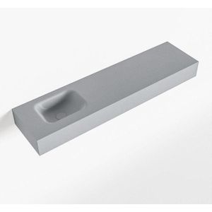 Mondiaz LEX Fontein - 120x30x12cm - wasbak Links - zonder kraangaten - solid surface - Plata F52126Plata