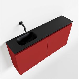 MONDIAZ TURE 100cm toiletmeubel fire. EDEN wastafel urban links geen kraangat
