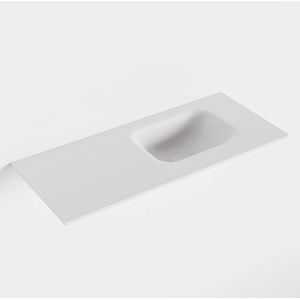 Mondiaz lex talc solid surface inleg wastafel voor toiletmeubel 70 cm. Positie wasbak rechts