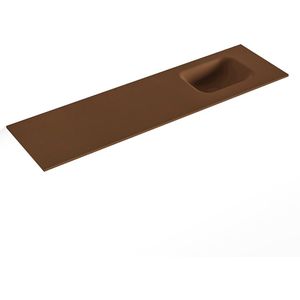 MONDIAZ LEX Rust solid surface inleg wastafel voor toiletmeubel 110cm. Positie wasbak rechts