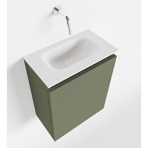 MONDIAZ TURE 40cm toiletmeubel army. EDEN wastafel talc midden geen kraangat