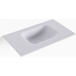 Mondiaz lex cale solid surface inleg wastafel voor toiletmeubel 50 cm. Positie wasbak rechts