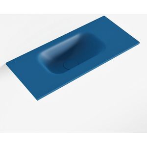 MONDIAZ EDEN Jeans solid surface inleg wastafel voor toiletmeubel 50cm. Positie wasbak links