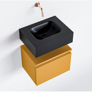 Mondiaz andor 40 cm toiletmeubel ocher. Lex 40 cm wastafel urban midden geen kraangat