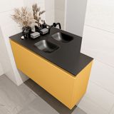 Mondiaz Olan 100cm toiletmeubel ocher met wastafel urban midden geen kraangat